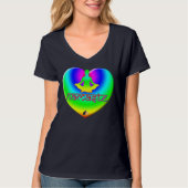 Namaste regenboogintens Heart T-Shirt (Voorkant)