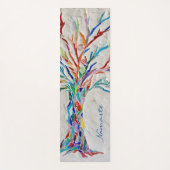 Namaste regenboogkleuren Mosaic Tree Yoga Mat (Voorkant)