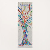 Namaste regenboogkleuren Mosaic Tree Yogamat (Voorkant)