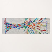 Namaste regenboogkleuren Mosaic Tree Yogamat (Voorkant (horizontaal))