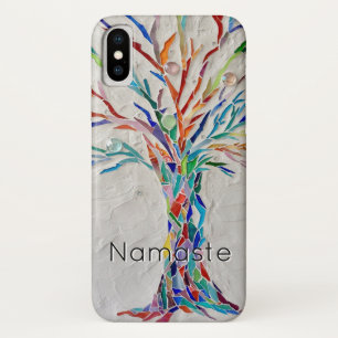 Namaste regenboogkleurige boom Case-Mate iPhone case