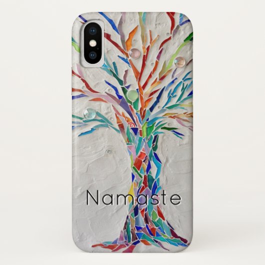 Namaste regenboogkleurige boom Case-Mate iPhone case (Achterkant)