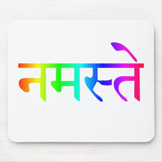 namaste regenboogmousepad muismat (Voorkant)