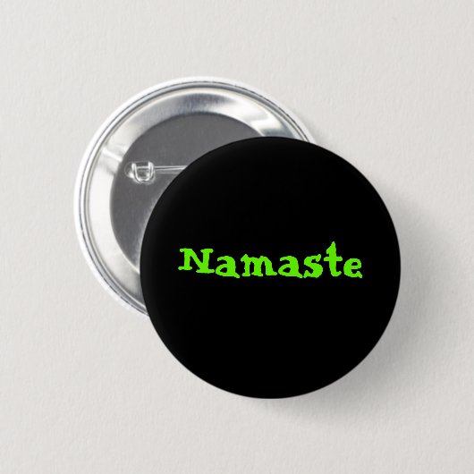 Namaste Ronde Button 5,7 Cm (Voorkant /achterkant)
