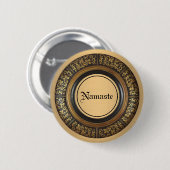 Namaste Ronde Button 5,7 Cm (Voorkant /achterkant)
