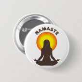 Namaste Ronde Button 5,7 Cm (Voorkant /achterkant)