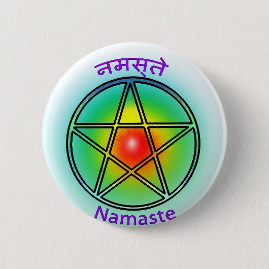 Namaste Ronde Button 5,7 Cm (Voorkant)