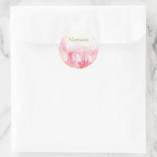 Namaste Ronde Sticker (Tas)