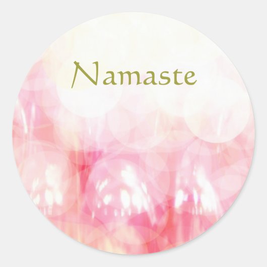 Namaste Ronde Sticker (Voorkant)