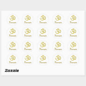 namaste ronde sticker (Vel)