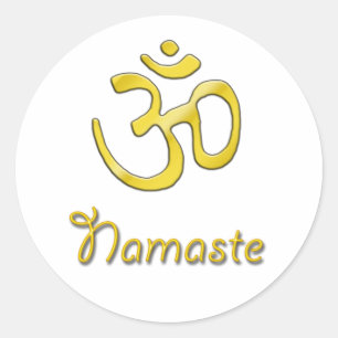 namaste ronde sticker