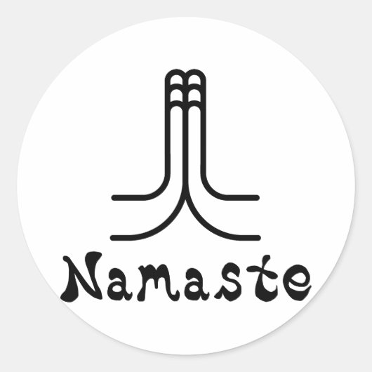 Namaste Ronde Sticker (Voorkant)