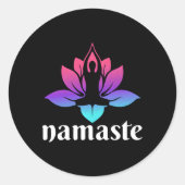 Namaste Ronde Sticker (Voorkant)