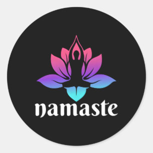 Namaste Ronde Sticker