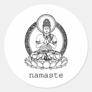 Namaste Ronde Sticker