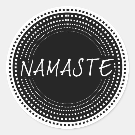 Namaste Ronde Sticker (Voorkant)