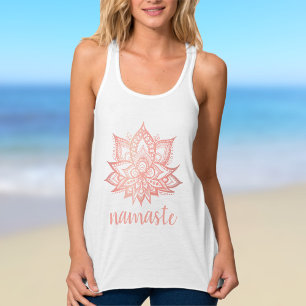 Namaste Roos Gold Lotus Flower Yoga Tanktop