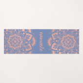 Namaste Roos Gold Mandala Flower Blue Yogamat (Voorkant (horizontaal))