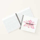 Namaste, roze Lotus Flower Notitieboek (Binnen)