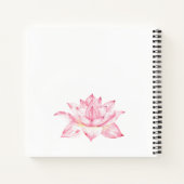 Namaste, roze Lotus Flower Notitieboek (Achterkant)