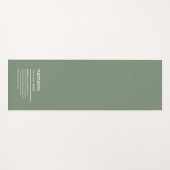 Namaste Sage Groen Eenvoudig Modern Minimalistisch Yogamat (Voorkant (horizontaal))