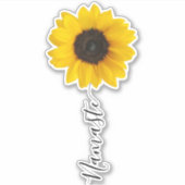 Namaste Script Sunflower Stem Sticker (Voorkant)