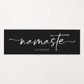 Namaste Script Writing Black and White Custom Yogamat (Voorkant (horizontaal))