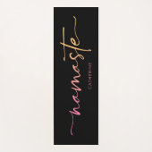 Namaste Script Writing Gradient Custom Exercise Yogamat (Voorkant)
