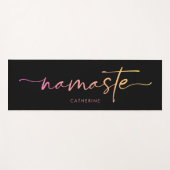 Namaste Script Writing Gradient Custom Exercise Yogamat (Voorkant (horizontaal))