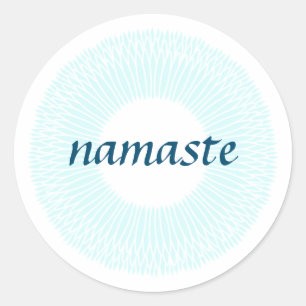 Namaste Small Round Sticker