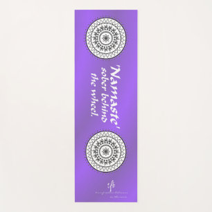 Namaste Sober Behin het Paars van het wiel Yogamat