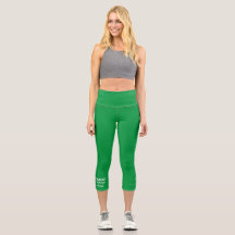 Namaste Sober Driving Green Capri Leggings