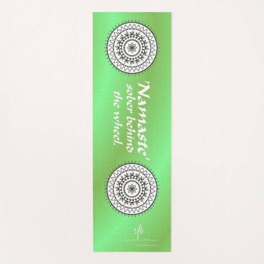 Namaste Sober Driving Green Yogamat (Voorkant)