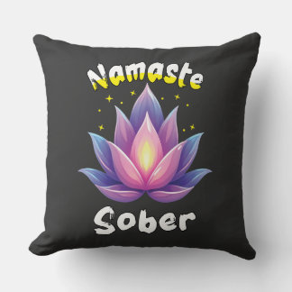 Namaste Sober met Lotus Flower Kussen