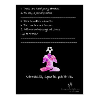 Namaste, Sportouders Berry Yogurt Voetbal Perfect Poster