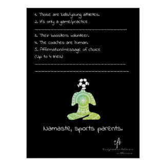 Namaste, sportouders Burpless Cucumber Voetbal Perfect Poster
