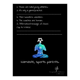 Namaste, Sportouders CM Blues Voetbal Perfect Poster