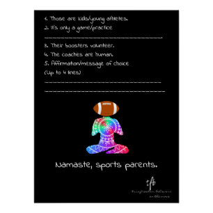 Namaste, Sportouders Sea Siren Voetbal Perfect Poster