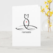 Namaste - Standaard stijltekst. Kaart (Gele Bloem)