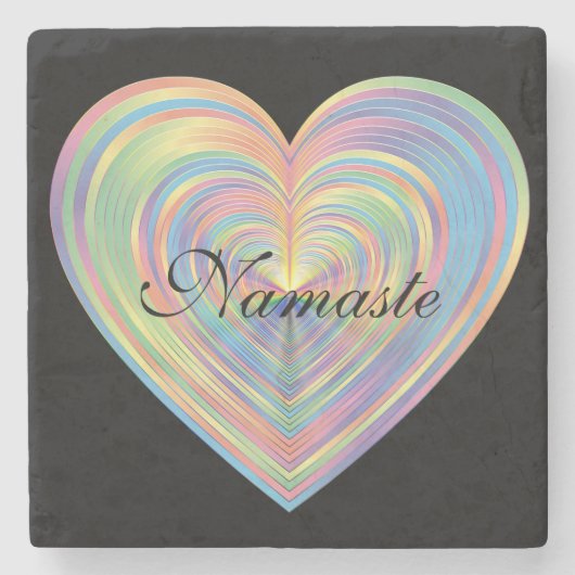 Namaste Stenen Onderzetter (Voorkant)