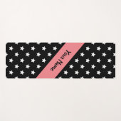 Namaste sterren zwart en roze met aangepaste naam yogamat (Voorkant (horizontaal))