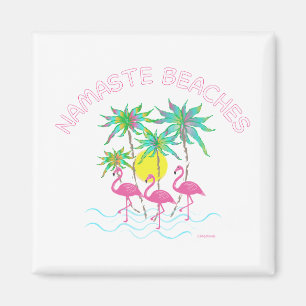 Namaste strandt Zen Yoga Tropic Fun Graphic Magneet
