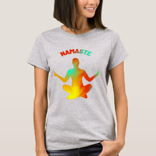 namaste strokleurstof t-shirt