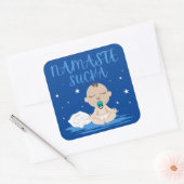 NAMASTE SUCKA grappig baby yoga zangeres Vierkante Sticker (Envelop)