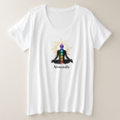 * Namaste Sun Universe Man Meditate Lotus Pose Grote Maat T-shirt (Design voorkant)