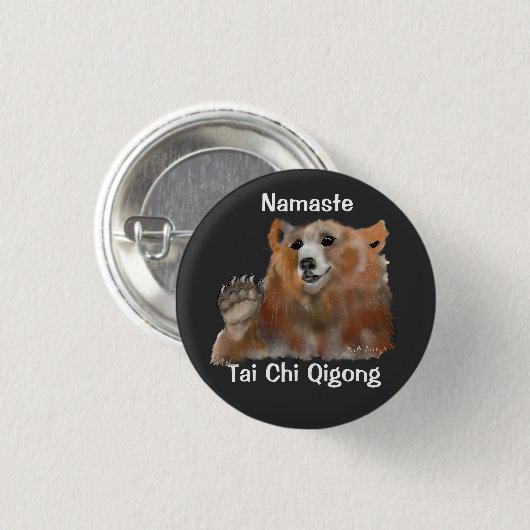 Namaste Tai Chi Qigong Beer Ronde Button 3,2 Cm (Voorkant /achterkant)