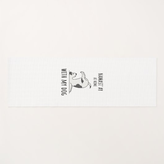 Namaste thuis met mijn hond yogamat (Voorkant (horizontaal))