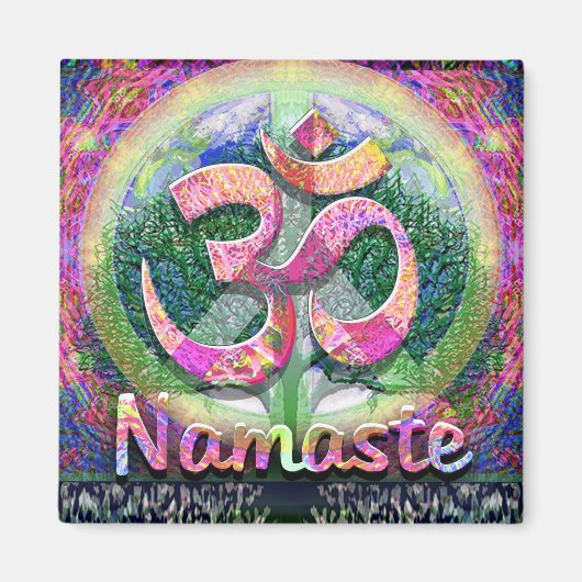 Namaste Tree of Life Vredessymbool Magneet (Voorkant)