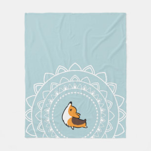Namaste Tricolor Corgi Fleece Throw Blanket Deken