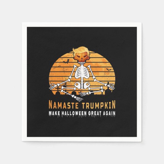 Namaste Trumpkin maakt Halloween weer geweldig Med Servet (Voorkant)